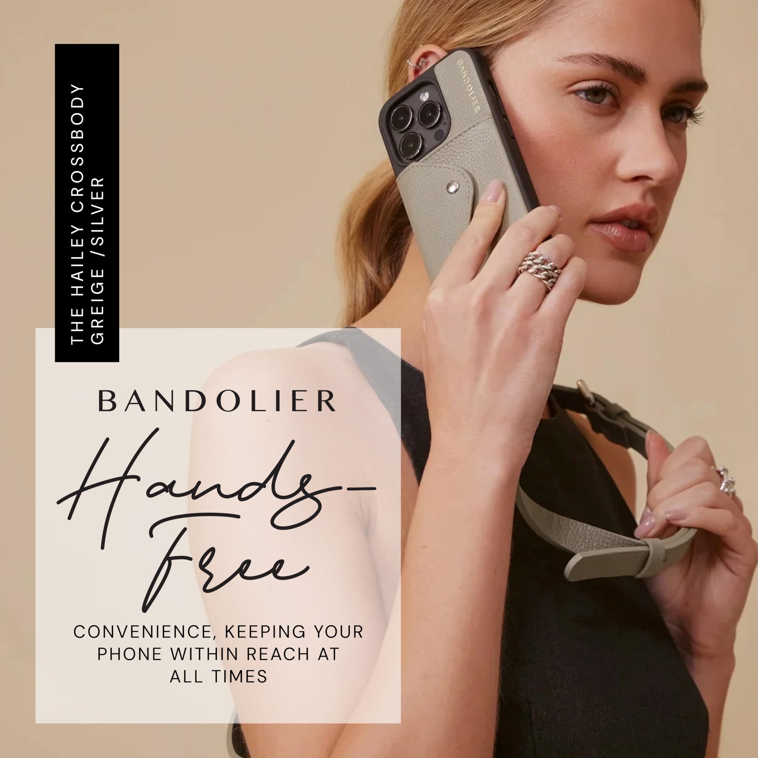 Crossbody Wallet Duet Magnet Rae ケース　シルバー Pro 15 iPhone BANDOLIER Phone Silver Metallic - Case iPhoneアクセサリー